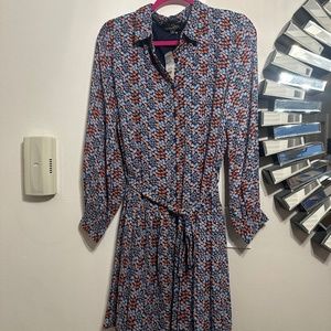 Suzanne Betro Retro Shirt Dress NWT Size L